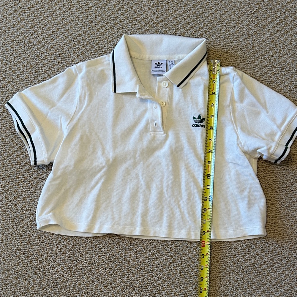 Adidas Polo Shirt in White with Black Accents